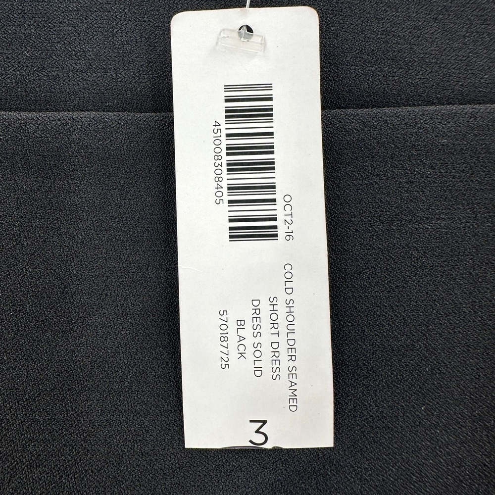 NWT Chicos Cold Shoulder Seamed Short Sheath Dress Black XL Career - Picture 5 of 8